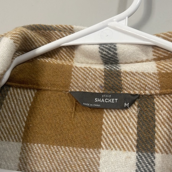 Member's Mark Women's Plaid Button Front Shacket~ City Slicker Medium - Picture 6 of 7